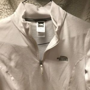 North Face White Fleece 1/4 Zip